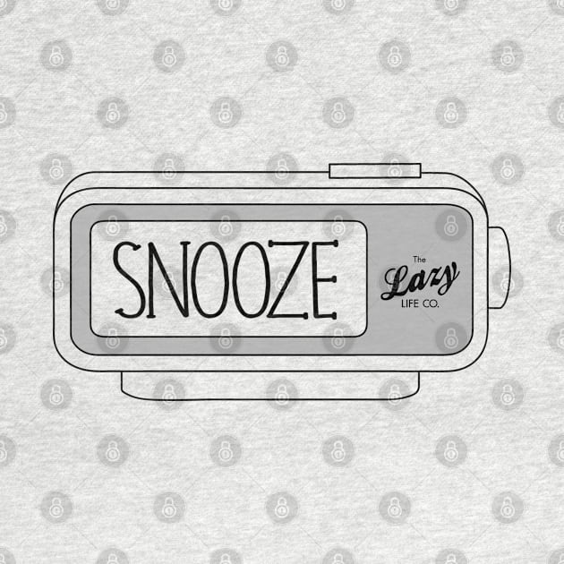 Snooze Alarm Clock Black by Lazy Life Co.